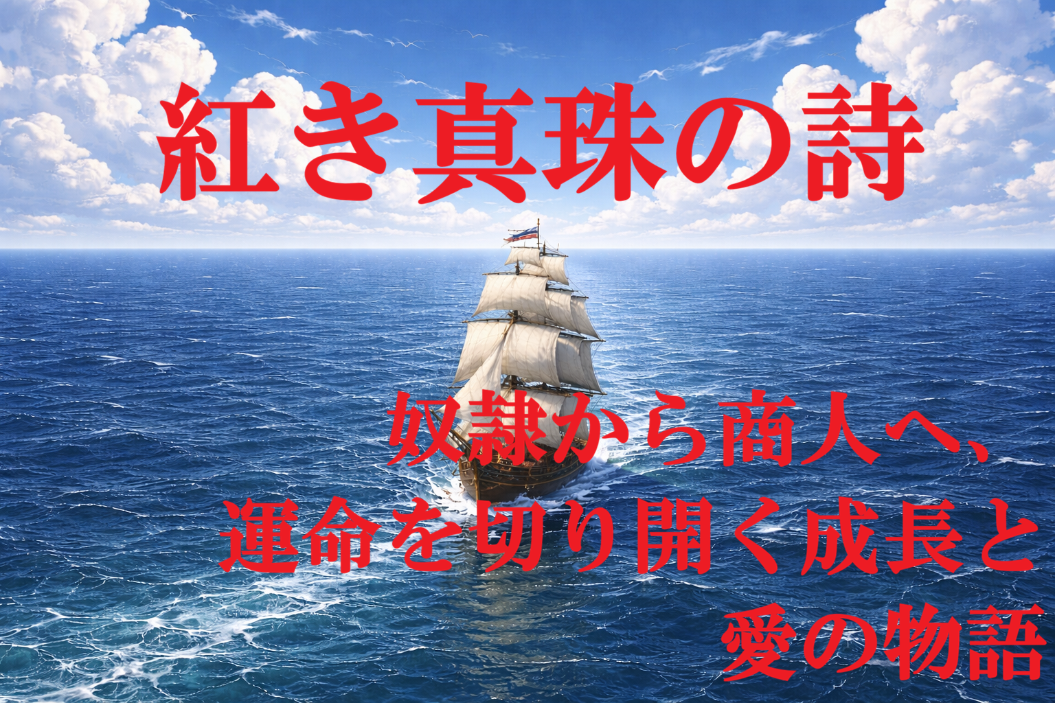紅き真珠の詩のアイキャッチ画像※AI生成のオリジナルイラストです