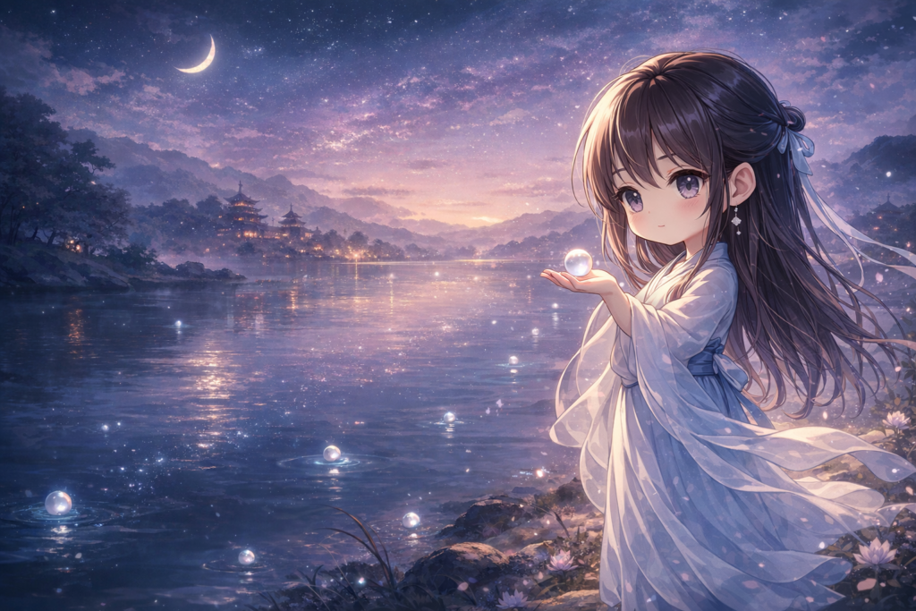 中国ドラマの登場人物をイメージしたデフォルメキャラクターのイラスト※AI生成のオリジナルイラストです